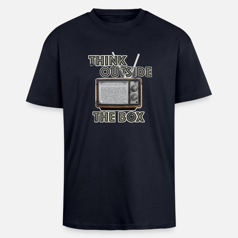 Think! - Oversized Heavyweight Unisex T-Shirt - French Navy