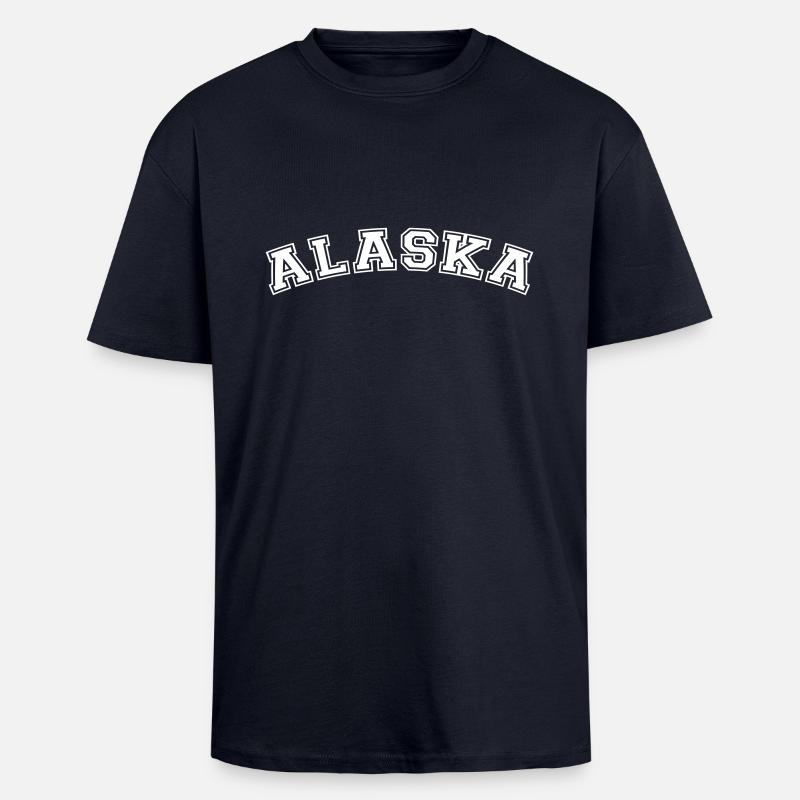 Alaska - Oversized Heavyweight Unisex T-Shirt - French Navy