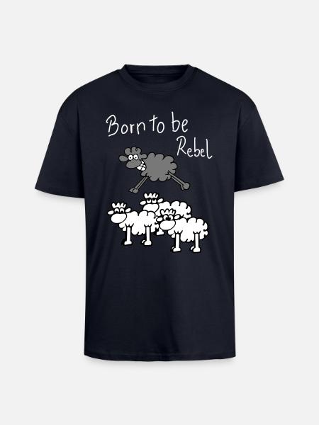 moutons rebelles - T-shirt unisexe oversize épais - bleu marine