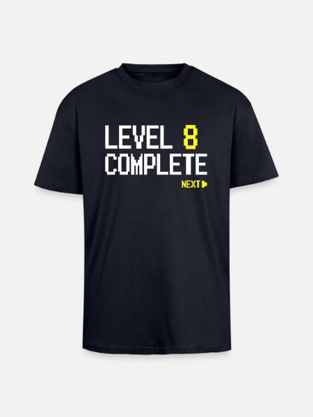 Level 8 Complete Next - Unisex Oversized Heavyweight T-shirt - french navy