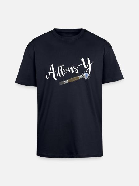 Allonsy - Unisex Oversized Heavyweight T-shirt - french navy