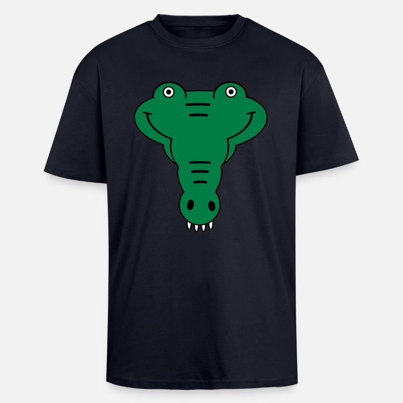 Alligator - Oversized Heavyweight Unisex T-Shirt - French Navy