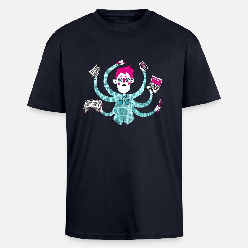 Multitasking - Unisex Oversized Heavyweight T-shirt - french navy