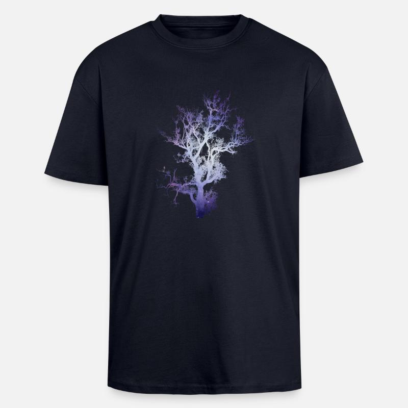 Space tree - Unisex Oversized Heavyweight T-shirt - french navy