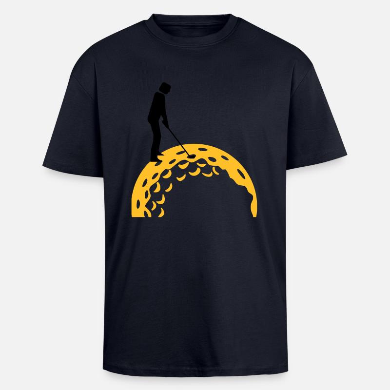 golfing (2c) - T-shirt unisexe oversize épais - bleu marine