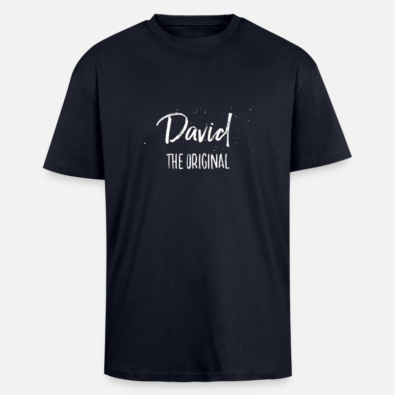 David - Oversized Heavyweight Unisex T-Shirt - French Navy