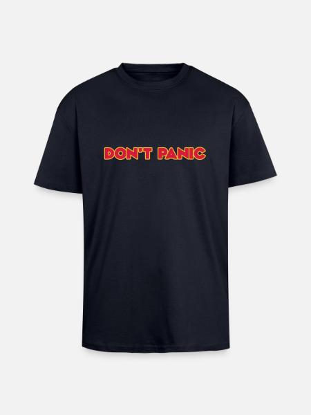 Don't Panic - Unisex Oversized Heavyweight T-shirt - french navy