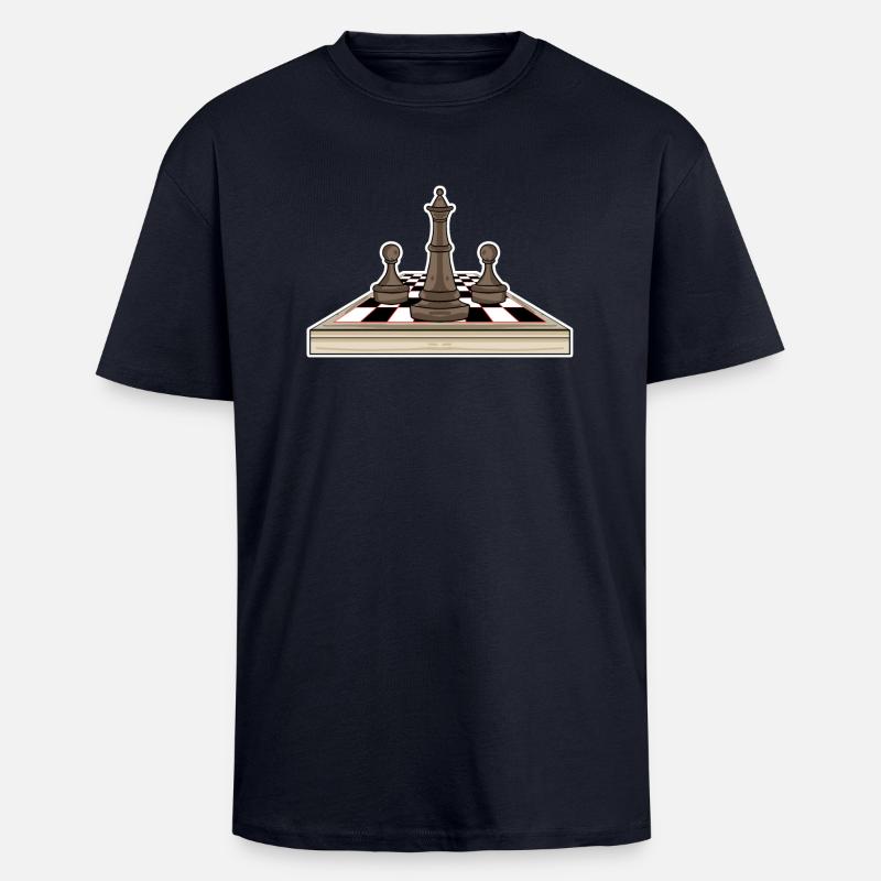 Chess Chess Board - Unisex Oversized Heavyweight T-shirt - french navy