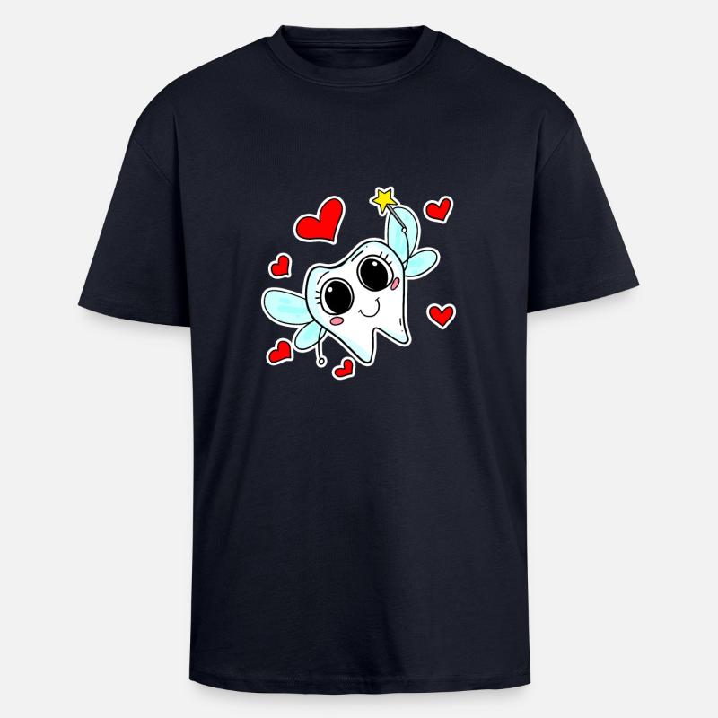 Tooth fairy tooth magic - Unisex Oversized Heavyweight T-shirt - french navy