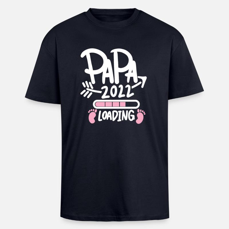 Papa 202 loading Tochter - Oversized Heavyweight Unisex T-Shirt - French Navy