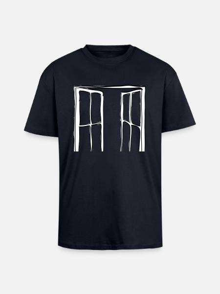 Window - Unisex Oversized Heavyweight T-shirt - french navy