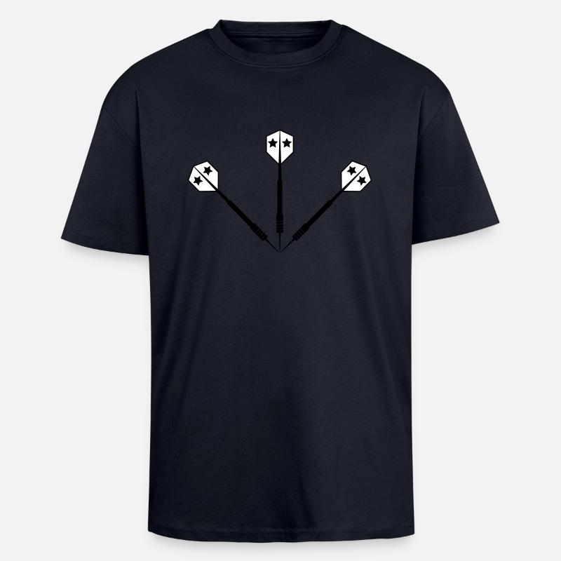 Darts Dartpfeil Dartpfeile 2c - Oversized Heavyweight Unisex T-Shirt - French Navy