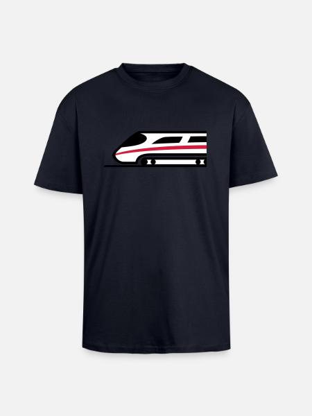Express Train Logo - T-shirt unisexe oversize épais - bleu marine