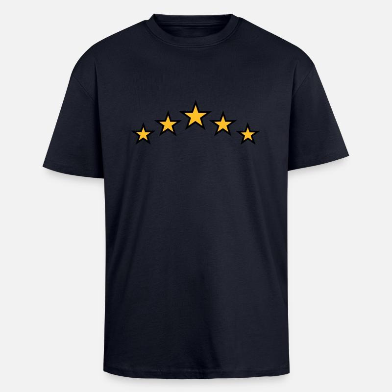 Sterne - Oversized Heavyweight Unisex T-Shirt - French Navy