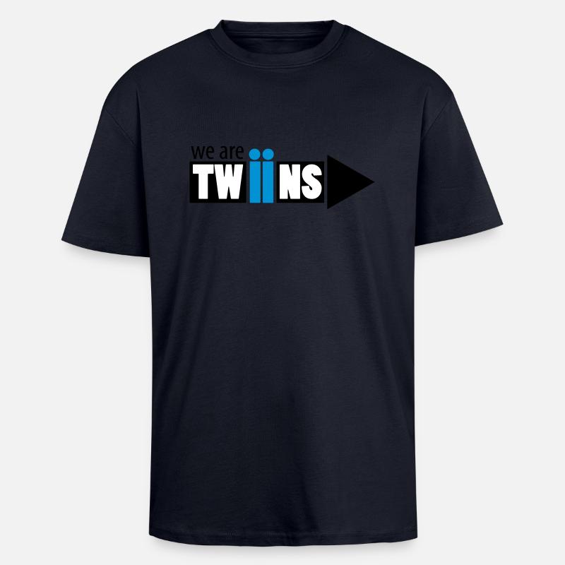 twiin_links - T-shirt unisexe oversize épais - bleu marine