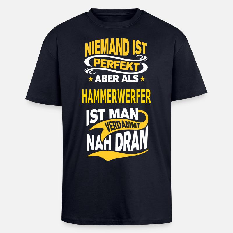 HAMMERWERFER - Oversized Heavyweight Unisex T-Shirt - French Navy
