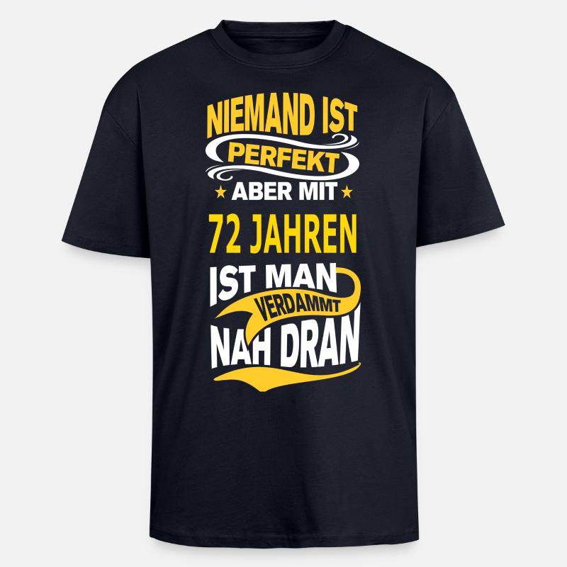 72 JAHREN - Oversized Heavyweight Unisex T-Shirt - French Navy