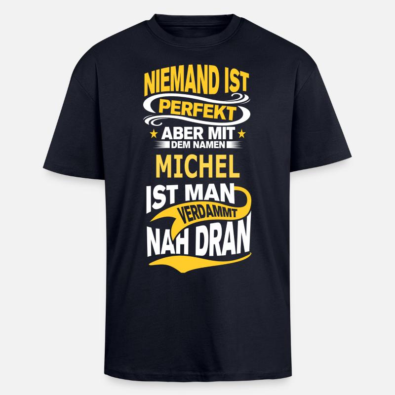 MICHEL - Oversized Heavyweight Unisex T-Shirt - French Navy