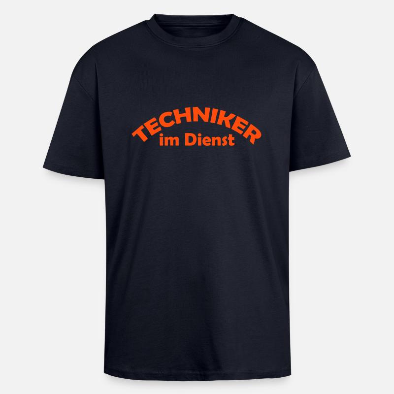 techniker im dienst - Oversized Heavyweight Unisex T-Shirt - French Navy