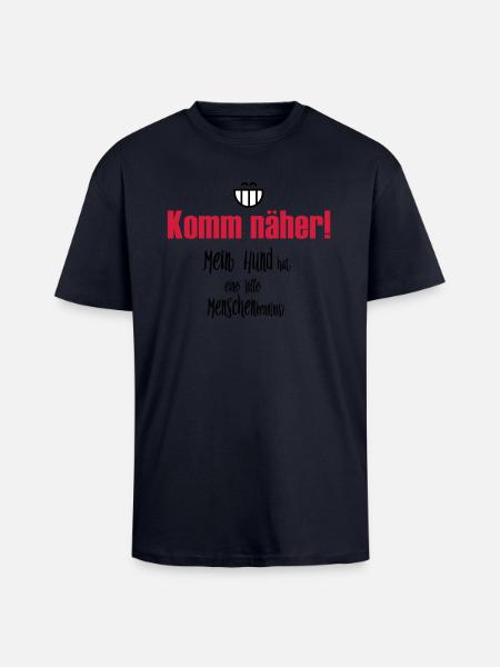 Komm näher! - Oversized Heavyweight Unisex T-Shirt - French Navy