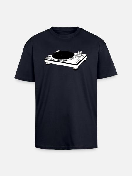 Plattenspieler - Oversized Heavyweight Unisex T-Shirt - French Navy