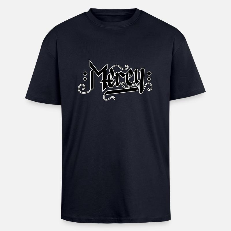 Barmherzigkeit - Oversized Heavyweight Unisex T-Shirt - French Navy