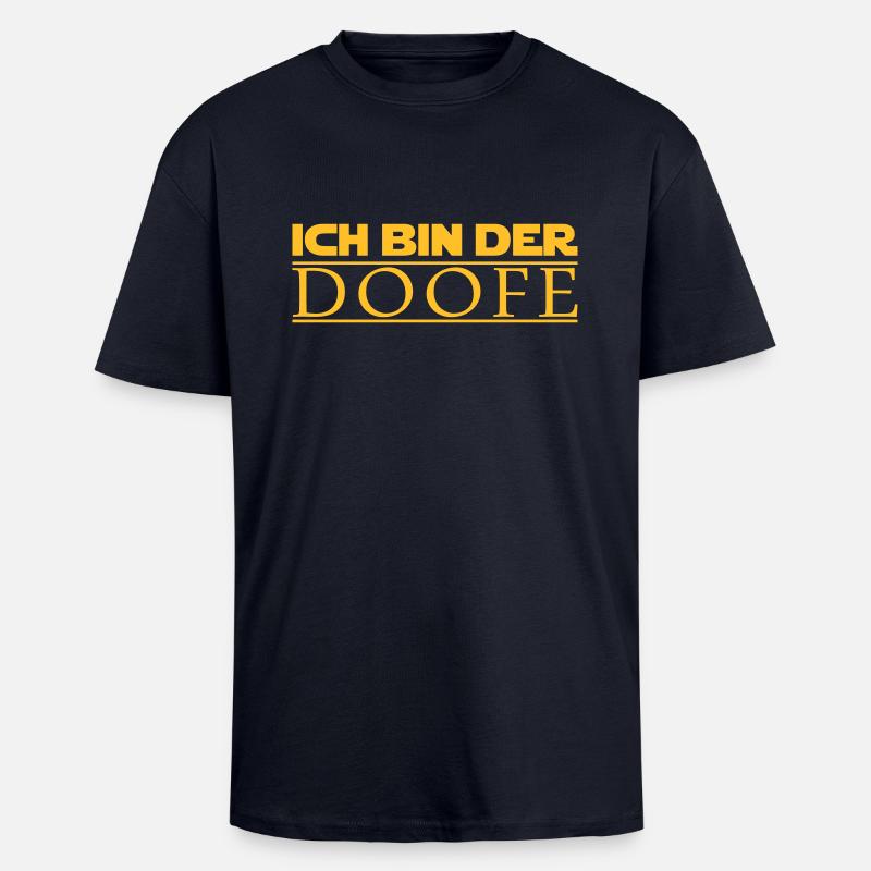 ich bin der doofe (jedi) - Oversized Heavyweight Unisex T-Shirt - French Navy