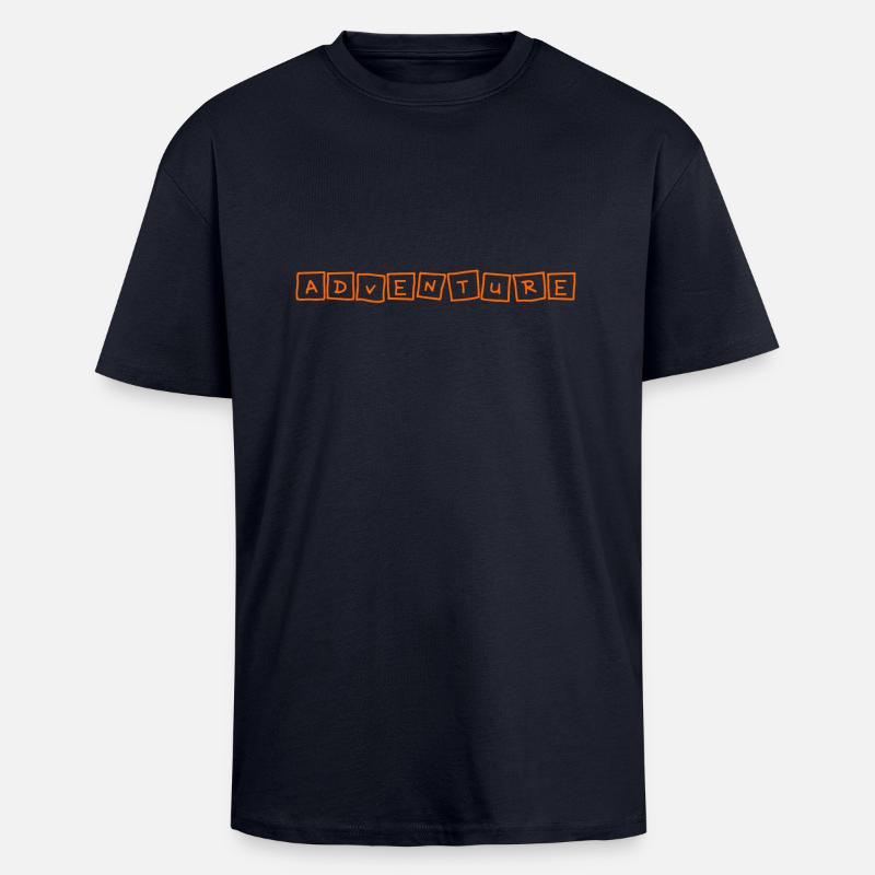 adventure - Oversized Heavyweight Unisex T-Shirt - French Navy