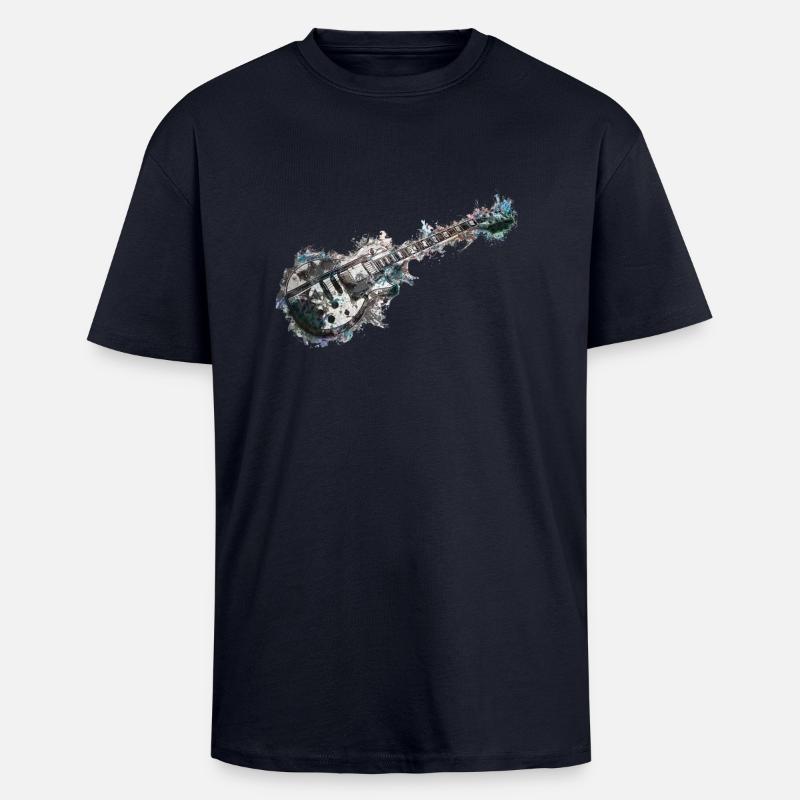 Limitierte Edition - Gitarre - Oversized Heavyweight Unisex T-Shirt - French Navy