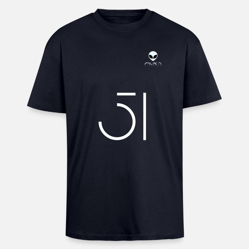 51 - T-shirt unisexe oversize épais - bleu marine