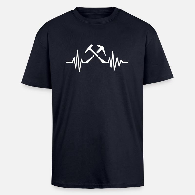 Dachdecker - Oversized Heavyweight Unisex T-Shirt - French Navy