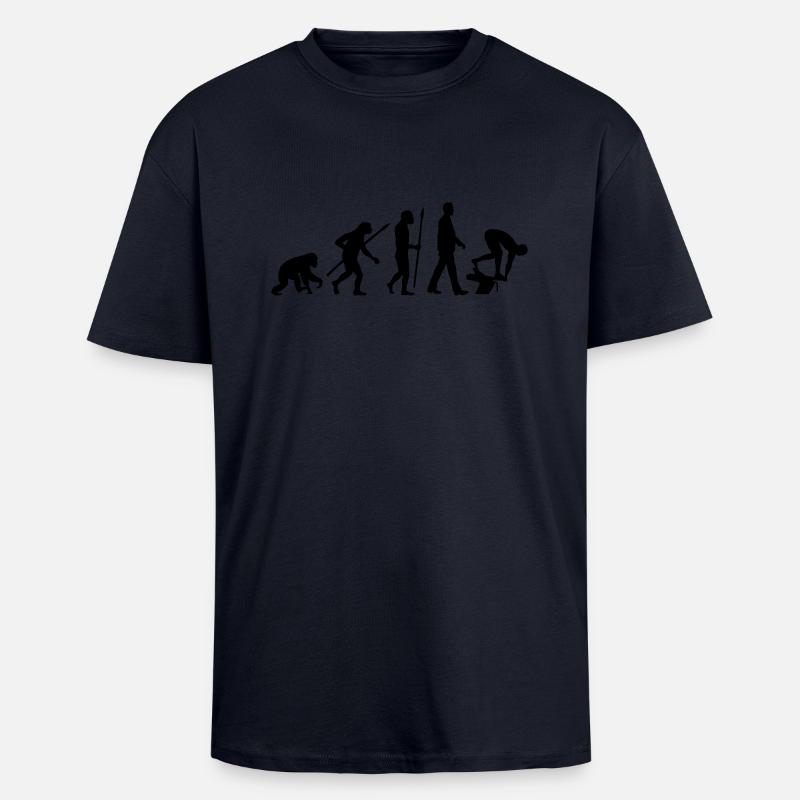 evolution_schwimmer_102012_a_1c - Unisex Oversized Heavyweight T-shirt - french navy