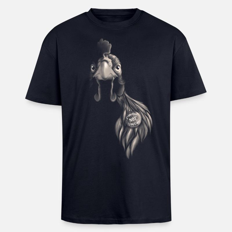 Someone NOT something - Oversized Heavyweight Unisex T-Shirt - French Navy