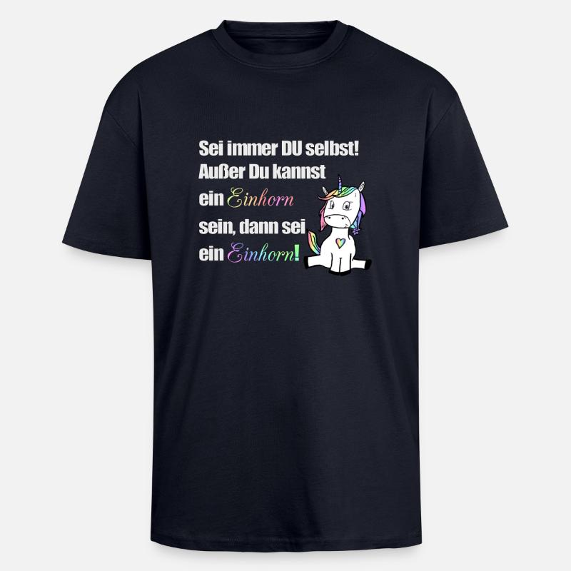 Sei immer du selbst - Oversized Heavyweight Unisex T-Shirt - French Navy