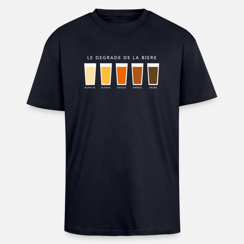 Biere degrade beer gradient (dd) - Unisex Oversized Heavyweight T-shirt - french navy