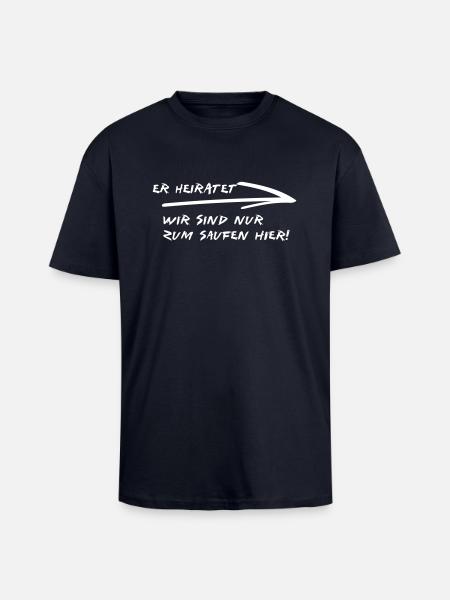 er heiratet - Oversized Heavyweight Unisex T-Shirt - French Navy