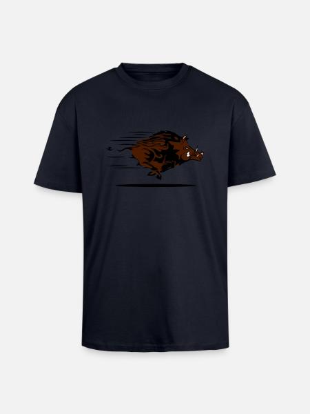 wild boar - Unisex Oversized Heavyweight T-shirt - french navy