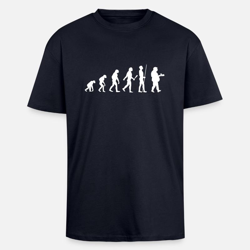 evolution - Oversized Heavyweight Unisex T-Shirt - French Navy