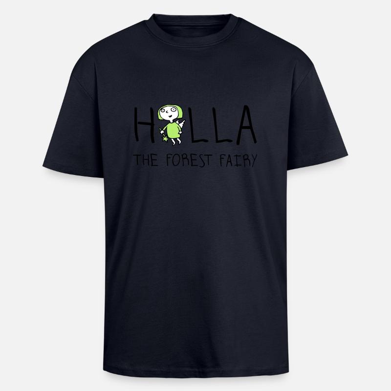 holla_the_forest_fairy_052012a_3c - T-shirt unisexe oversize épais - bleu marine