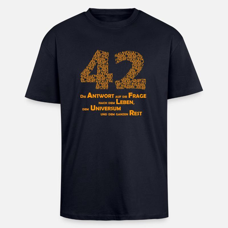 THE answer - 42 - Unisex Oversized Heavyweight T-shirt - french navy