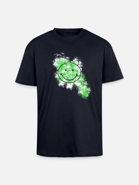 Smiley - Unisex Oversized Heavyweight T-shirt - french navy