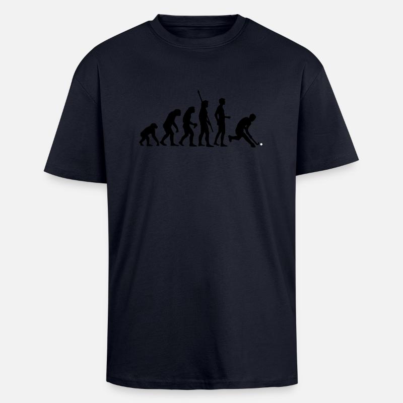 evolution_herren_hockey_2c - Unisex Oversized Heavyweight T-shirt - french navy