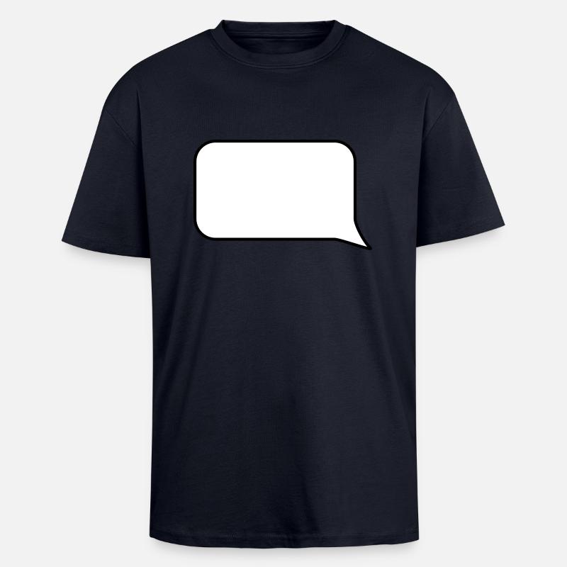 Sprechblase // Comic // Spruch machen // Aussage - Oversized Heavyweight Unisex T-Shirt - French Navy