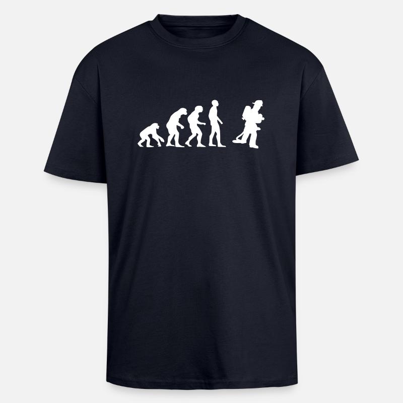 pompier evolution - T-shirt unisexe oversize épais - bleu marine