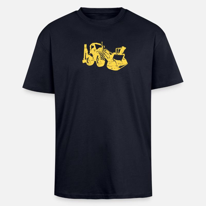 Baggerfahrer Radlader Bagger - Oversized Heavyweight Unisex T-Shirt - French Navy