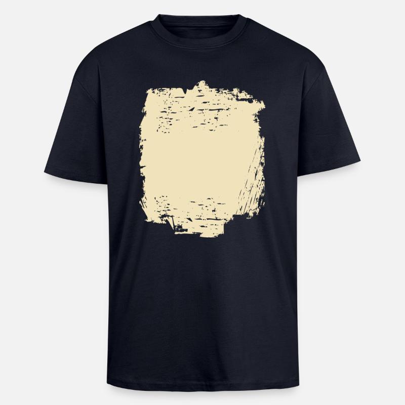 CONTEXTE · · GRUNGE CONTEXTE - T-shirt unisexe oversize épais - bleu marine