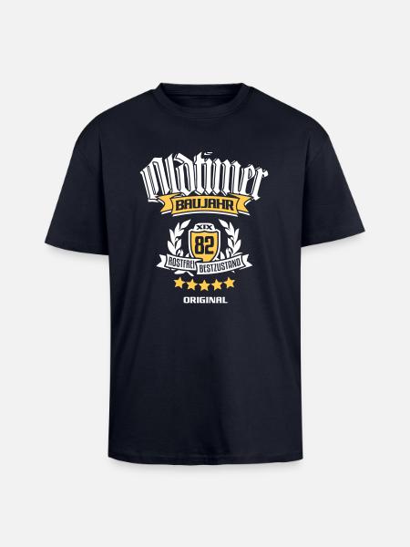 Oldtimer Baujahr 1982 - Oversized Heavyweight Unisex T-Shirt - French Navy