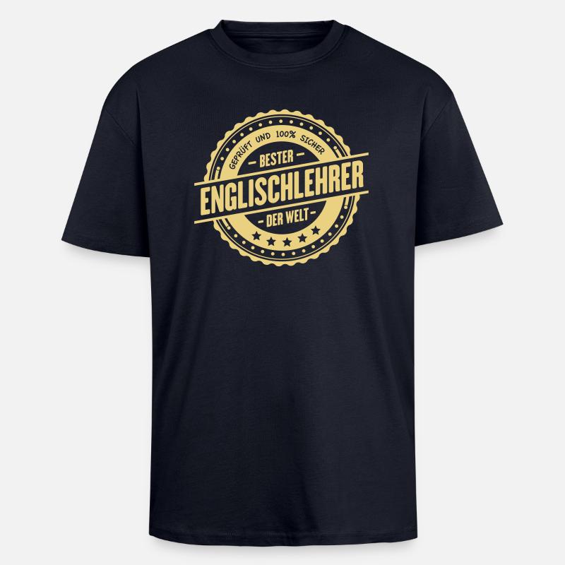 Bester Englischlehrer - Oversized Heavyweight Unisex T-Shirt - French Navy