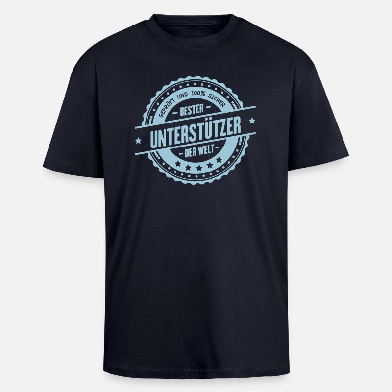 Bester Unterstützer - Oversized Heavyweight Unisex T-Shirt - French Navy