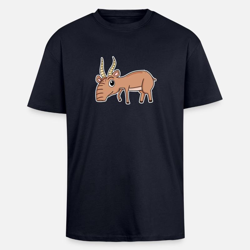 Antilope - Oversized Heavyweight Unisex T-Shirt - French Navy